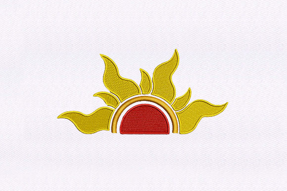 Blazing Hot Sun Embroidery