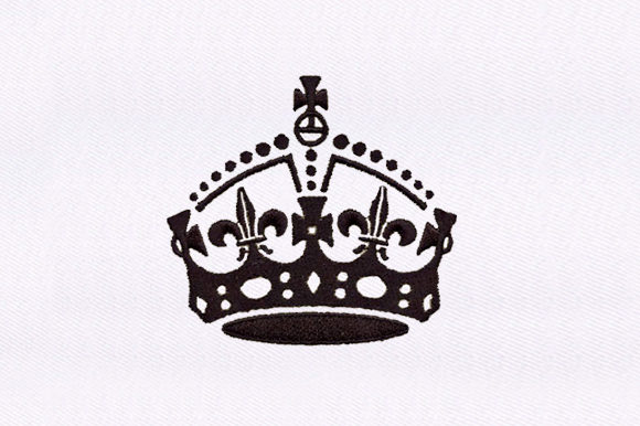 Crown Silhouette: A Bold Embroidery Design