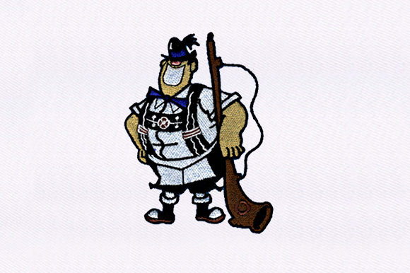 Male Hunter Embroidery Design